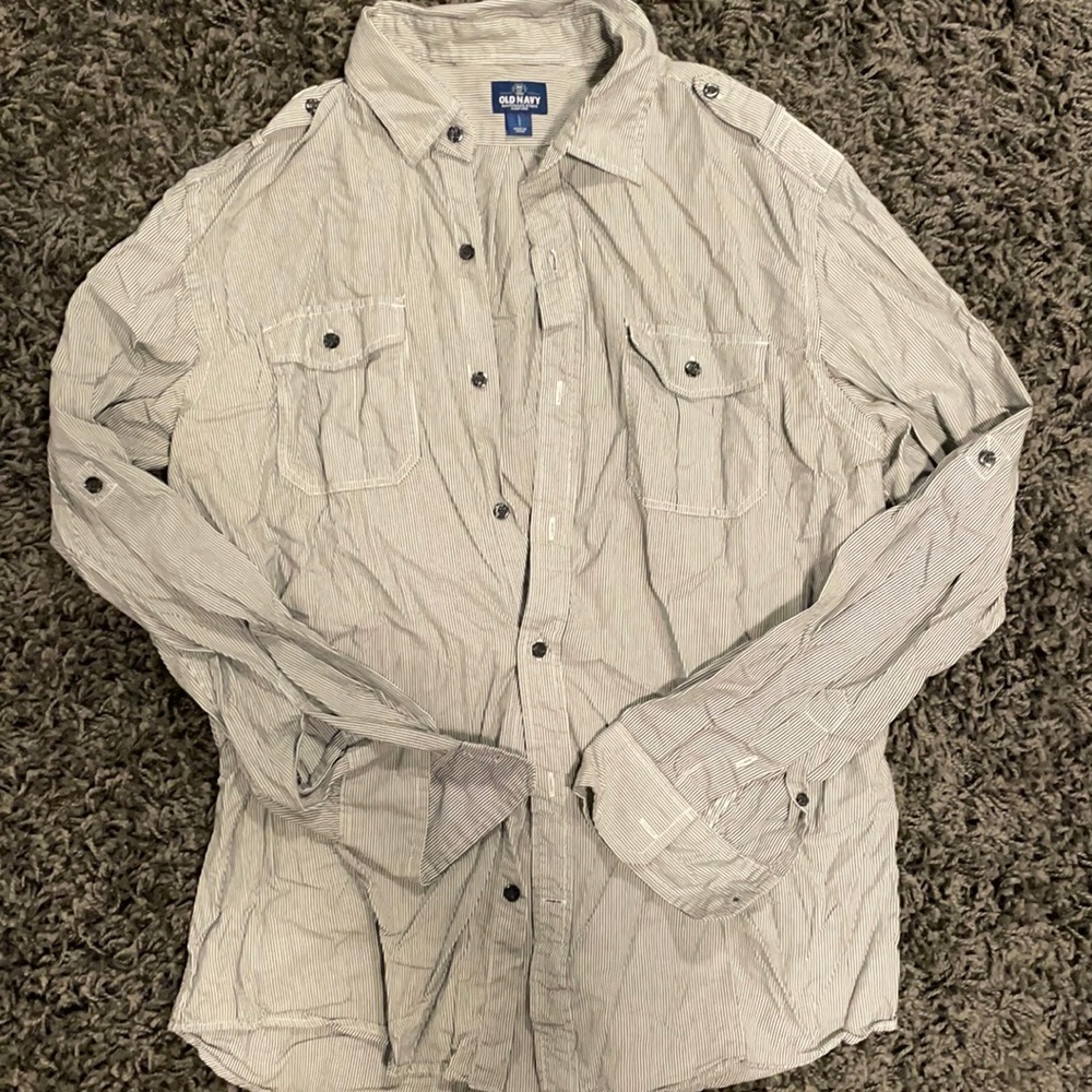 OldNavy Men’s striped button down dress shirt